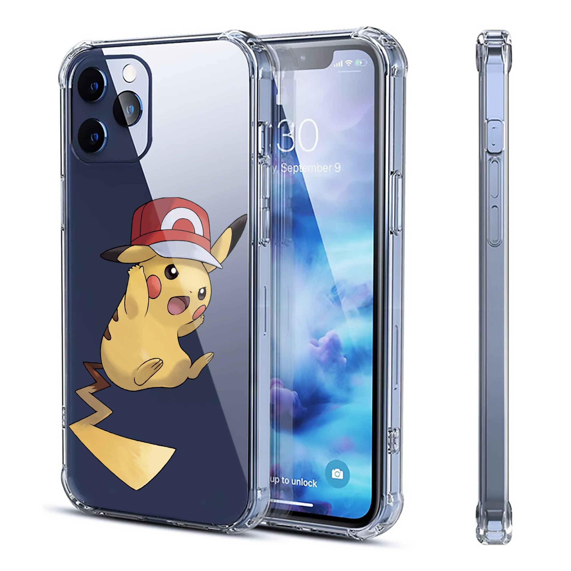 （画像用） ポケットモンスター Pokémon 【iPhone 12シリーズ対応】透明スマホケース（クリアソフトケース）